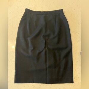 Vintage Valentino Classic Black Pencil Skirt